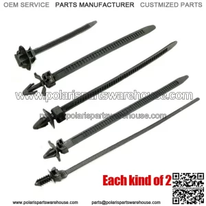 Line Cable Ties Zip Tie Push Rivet Clip Wiring Loom Harness Fastener Car Parts (For: Ford F-150)