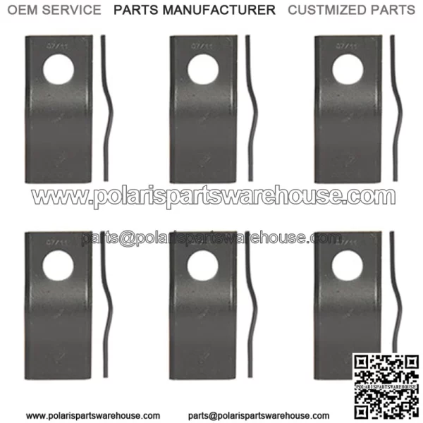 CM120 Pack of 6 Disc Mower Blades Fits Zweeger 4-1/8" x 1-13/16"