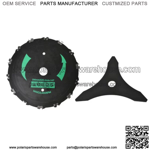 Trimmer Head 10 Inch & Chainsaw Tooth 9 Inch Steel Fits For Grass Brush Cutter - Image 2