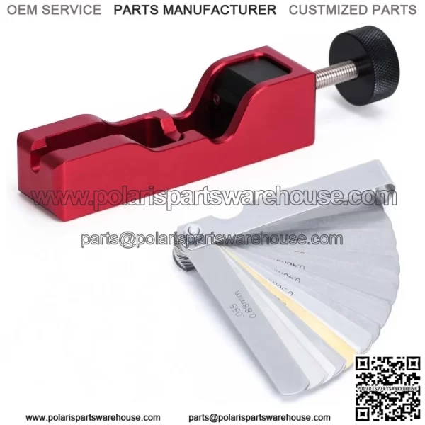 Spark plug gap adjustment tool with feeler gauge #red - Image 2