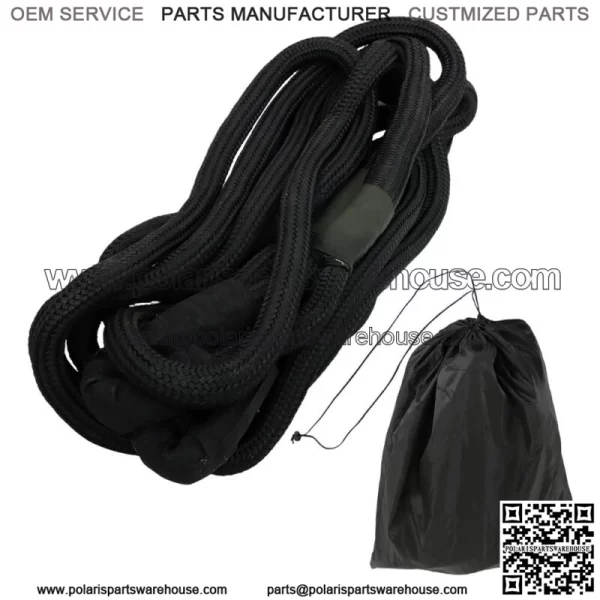 Black 1" x 31.5' Kinetic Energy Truck Tow Recovery Rope Snatch Strap 33500 LBS - Image 2