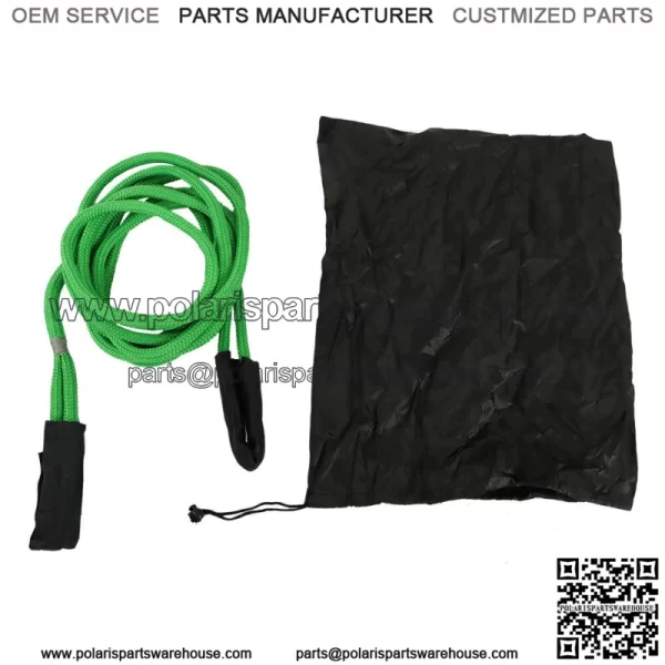 6800 LBS Kinetic Energy Truck Tow Recovery Rope 1/2" X 20' Strap Snatch Green