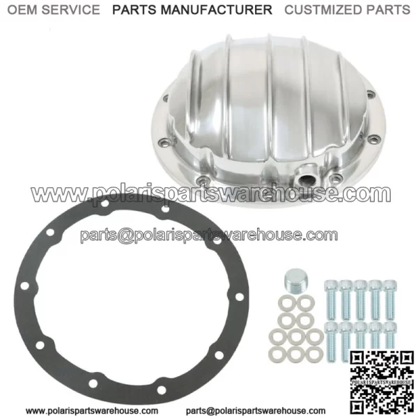For GM 10 Bolt Cast Aluminum Differential Cover 8.5" & 8.6" Ring Gear Diff Cover