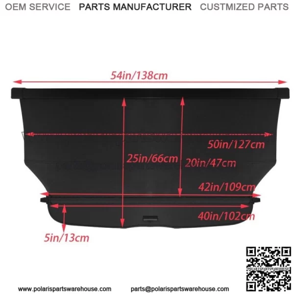 Rear Cargo Security Trunk Cover Black New For 2012-2016 Honda CRV Retractable - Image 3