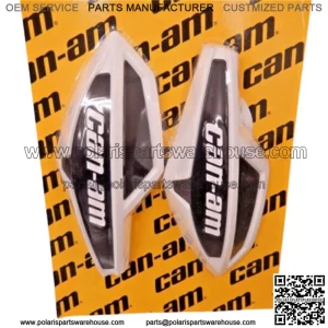 Can-Am Outlander Renegade White Black Handlebar Wind Deflector Pair 715000537