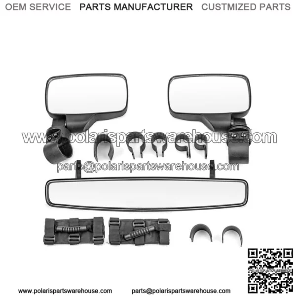Rear Side View Center Mirror W/Handles For Kawasaki Teryx KRX 1000 Teryx 750 800 (Fits: Yamaha Rhino 660)