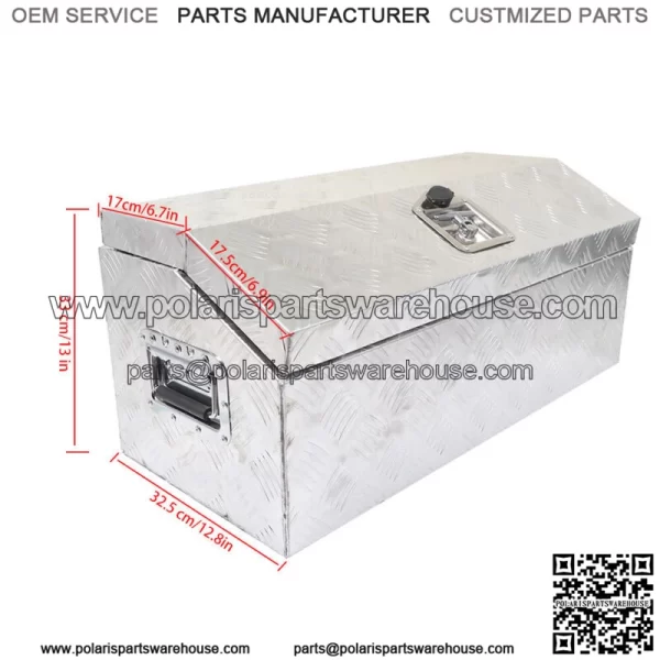 30" x 13" x 13" Tool Box Aluminum for ATV Car Trailer Pickup Truck Trunk Storage - Image 2