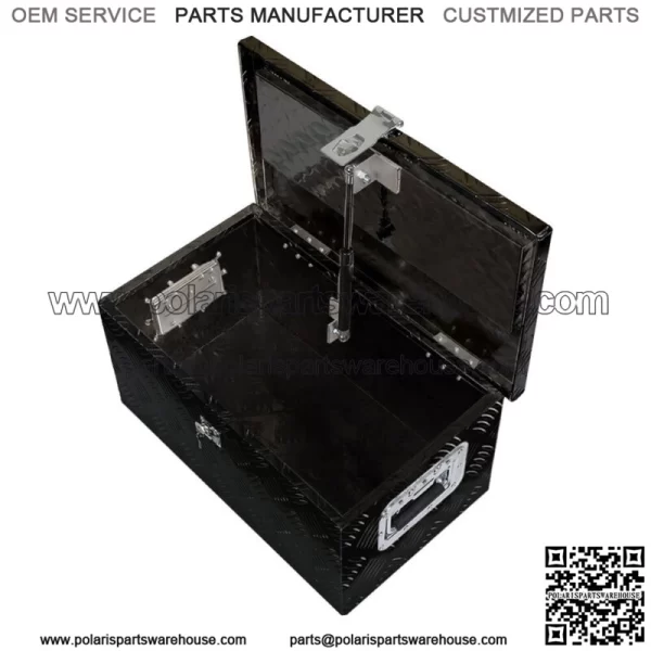 20 Inch Black Aluminum Tool Box for atv Car Pickup Trunk Storage with Lock & Key