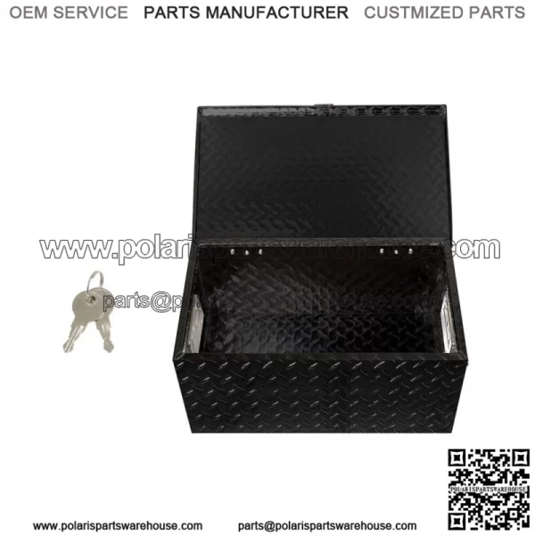 Black Aluminum Diamond Plate for Garage Pickup Traile Tool Box 20" x 12" x 9.5''