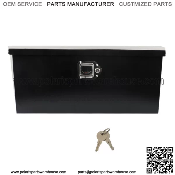 Trailer Tongue Box 2.31cu.ft Trailer Tool Box Black Steel 35 x 12.2 x 11.8 inch