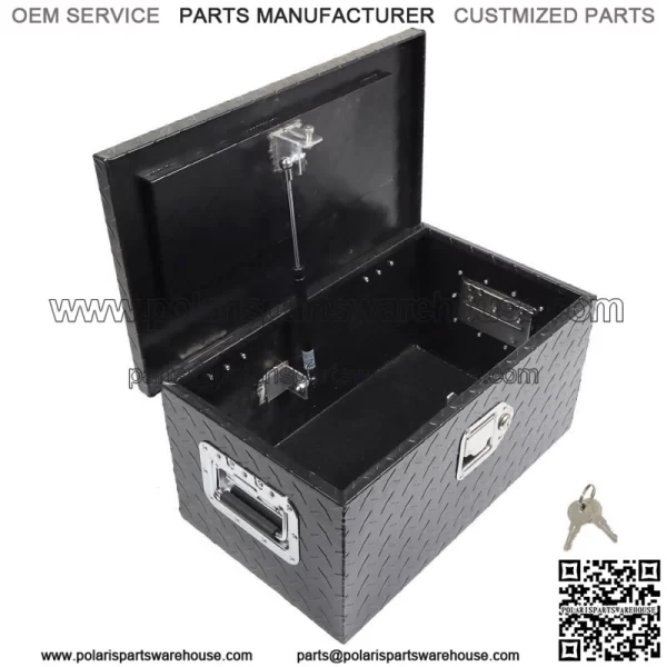 Black 20Inch Aluminum Diamond Plate Tool box  For Truck,Trailer, or RV - Image 3