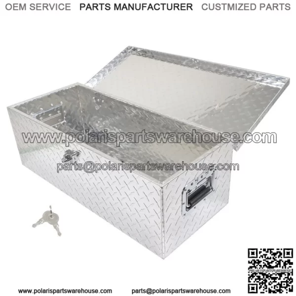 30" x 13" Silver Aluminum Tool Box For Car Truck Pickup Trailer Trunk Storage
