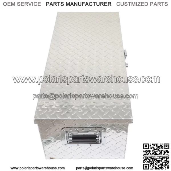30" x 13" Silver Aluminum Tool Box For Car Truck Pickup Trailer Trunk Storage - Image 3