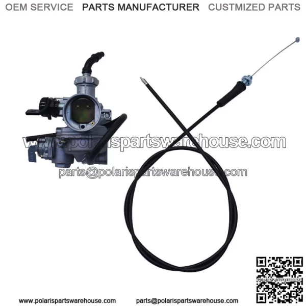 Fits For Honda FourTrax 125 TRX125 2x4 Carburetor & Throttle Cable 1985 1986 For: Honda - Image 2