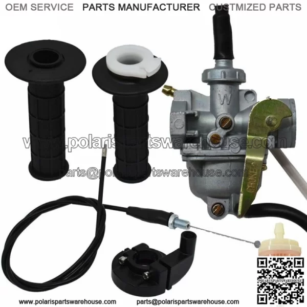 New Carburetor & Throttle Handle Grip Bar For Honda XR50R CRF50F Z50 Z50R (7/8")
