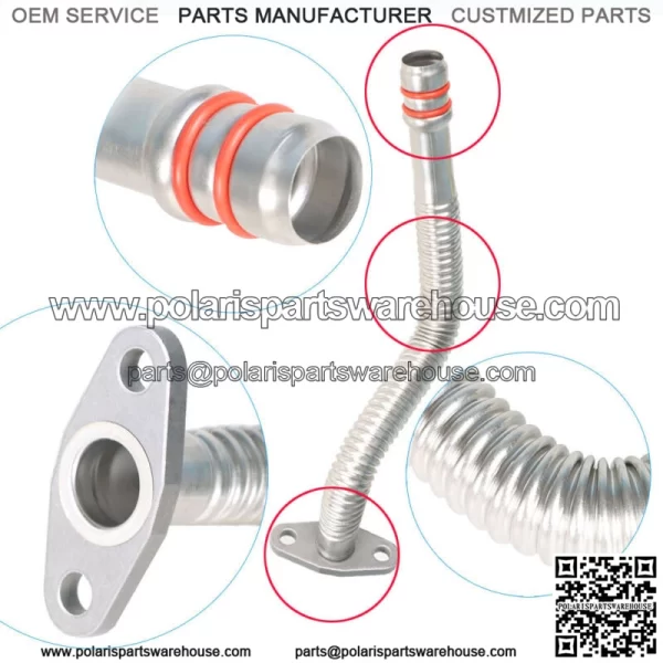 For 2004 2005 2006 2007 Dodge Cummins  5.9L Turbo Oil Return Drain Line Tube - Image 2