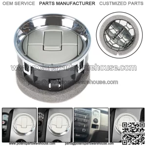 Dash Chrome Louver Air Vent Louvre AC Heater Interior For Ford F150 2009-2014