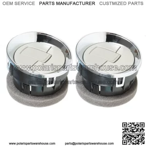 2 Pcs Air Vent Louvre AC Heater Interior For Ford F150 09-14 Dash Chrome Louvers