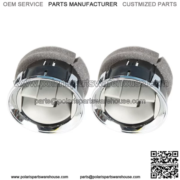 2 Pcs Air Vent Louvre AC Heater Interior For Ford F150 09-14 Dash Chrome Louvers - Image 2