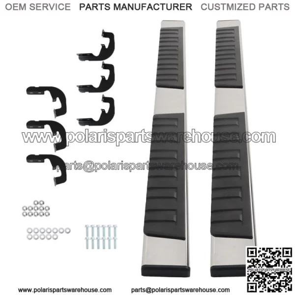 6" Running Board Fit For 19-23 Silverado/Sierra Crew Cab Nerf Bars Side Steps SS - Image 2