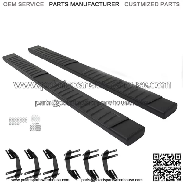 Running Boards for 2019-22 Dodge Ram 1500 Quad Cab 6" Nerf Bars Side Steps Black - Image 3