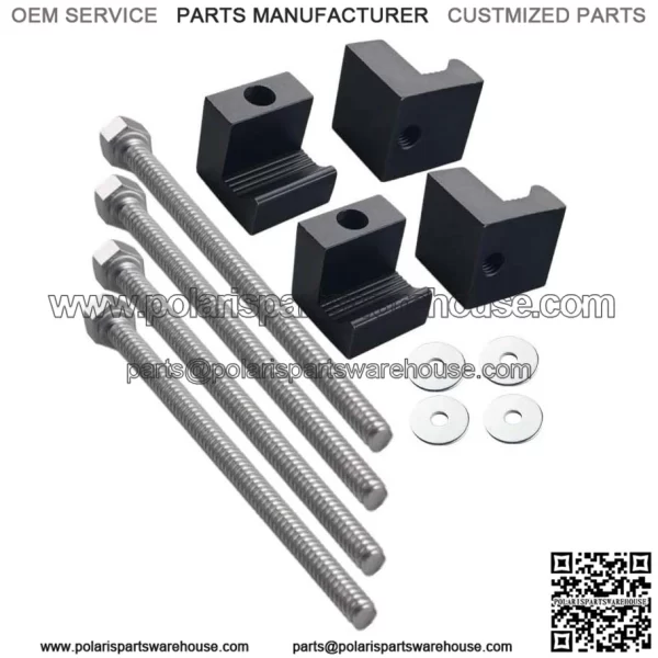 J-type fixing clip 4 pieces # black - Image 4