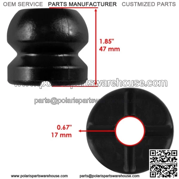 Front Strut Bottom Pivot Ball w/Shock Bumper for Polaris Ranger 570 EFI 2014-19 For: Polaris Sportsman 570 - Image 3