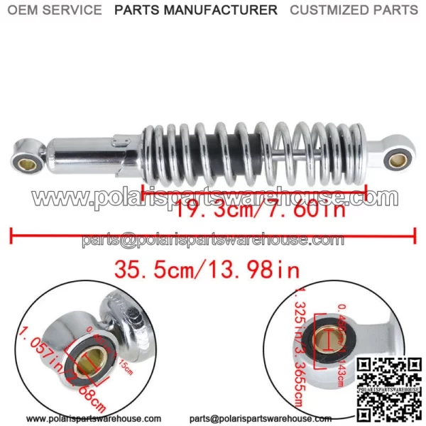 Pair Chrome Rear Shocks Absorber 320mm For Sportster XL883 1200 72 48 79-12 New - Image 3