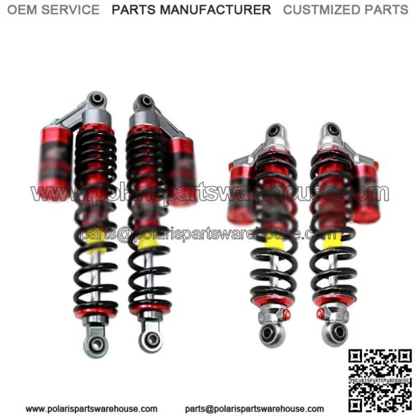 FRONT & REAR GAS RESERVOIR SHOCKS ABSORBER SET FOR YAMAHA YFM660 GRIZZLY 660 ATV