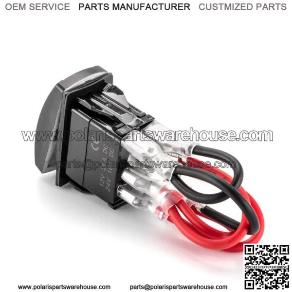 2pcs Rocker Switch LED Light Bar + USB Power Charger 5 Pin For Car ATV UTV For: More than one vehicle - Image 5