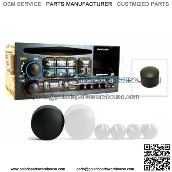 1 Volume Power Knob Button For Delco AM FM CD Radio Fits Chevrolet GMC Chevy GM (For: More than one vehicle)
