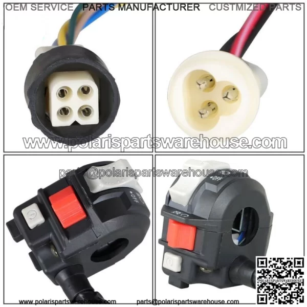 Left Handlebar Kill Switch Start Run Off Headlight for 1986 Yamaha Moto 4 225 - Image 3