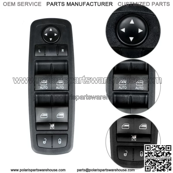 Driver Side Power Window Control Switch For 2011-2016 2017 Dodge Charger 4-Door