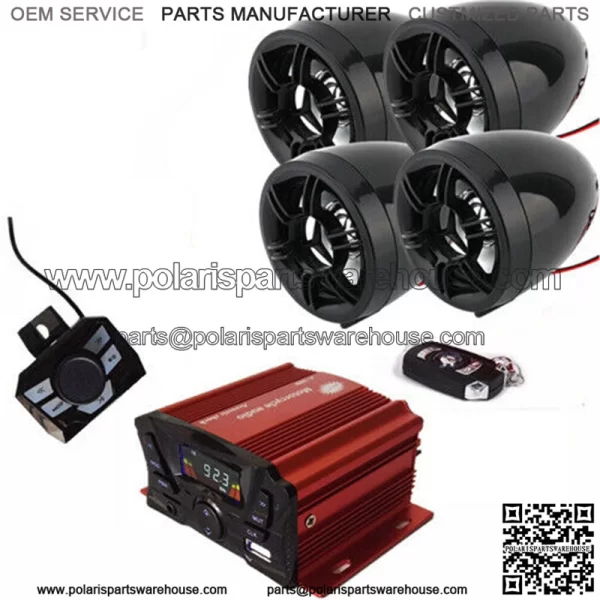 Bluetooth Wireless Speakers Audio System Stereo MP3 Radio ATV  Scooter Marine (Fits: Yamaha Rhino 660)
