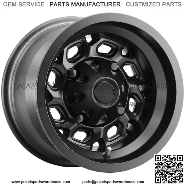 Set of 4 Vision UTV 361 Spyder 15x7 4x110 Matte Black Wheels Rims 15" Inch For: Polaris