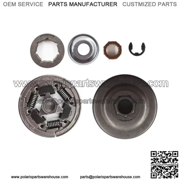 Fit For 036 MS360 Chainsaw 3/8"-7T Clutch Drum Rim Sprocket Bearing Kit