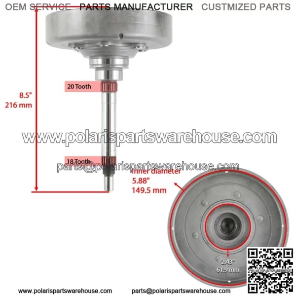 Wet Clutch Centrifugal Drum Housing fits Yamaha Rhino 700 YXR700F 2008 2009-2012(For: Yamaha Rhino 700) - Image 2