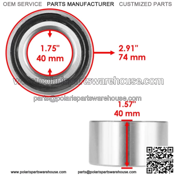 Rear Wheel Axle Hub w/Bearing for Polaris Sportsman 400 4X4 2011 2012 2013 2014 For: Polaris Sportsman 570 - Image 4