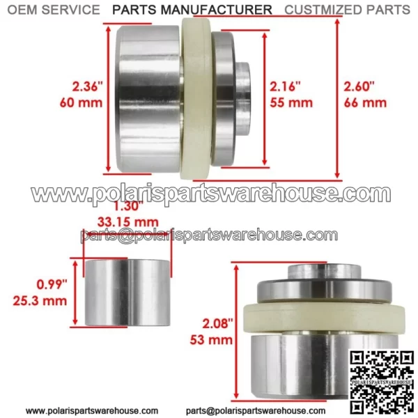 Front Differential Output Hub Assembly for Polaris Ranger XP 900 2013-19 3236683 (For: Polaris) - Image 2