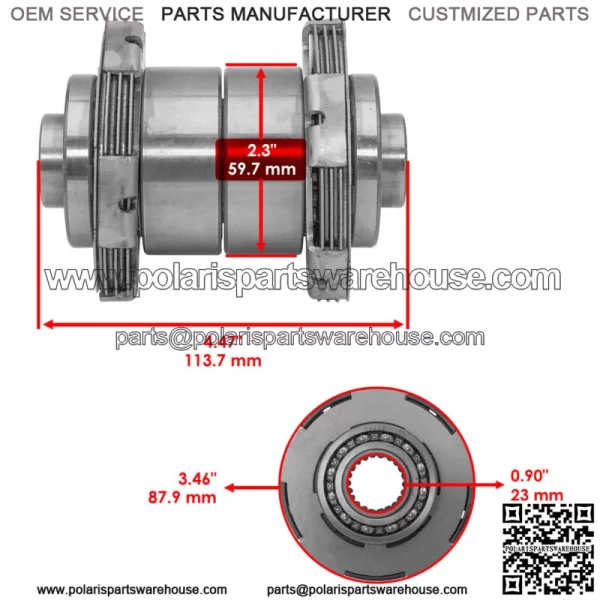Front Differential Hub For Polaris Sportsman X2 700 EFI 2008 - Image 2