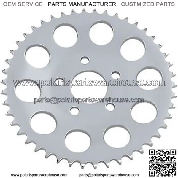 1210-0957 Chrome Rear Wheel Sprocket 46 tooth