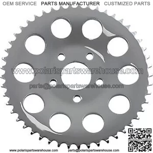 1210-0607 Chrome Rear Wheel Sprocket 49 tooth