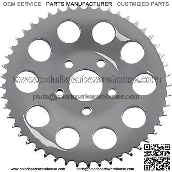 1210-0607 Chrome Rear Wheel Sprocket 49 tooth
