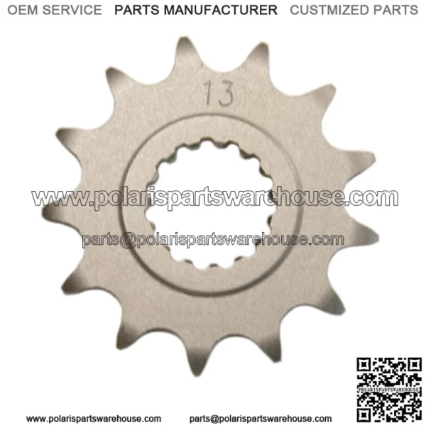 13 Tooth Front Steel Sprocket 13T fits Yamaha 700, YFZ450R & YFZ450X For: More than one vehicle