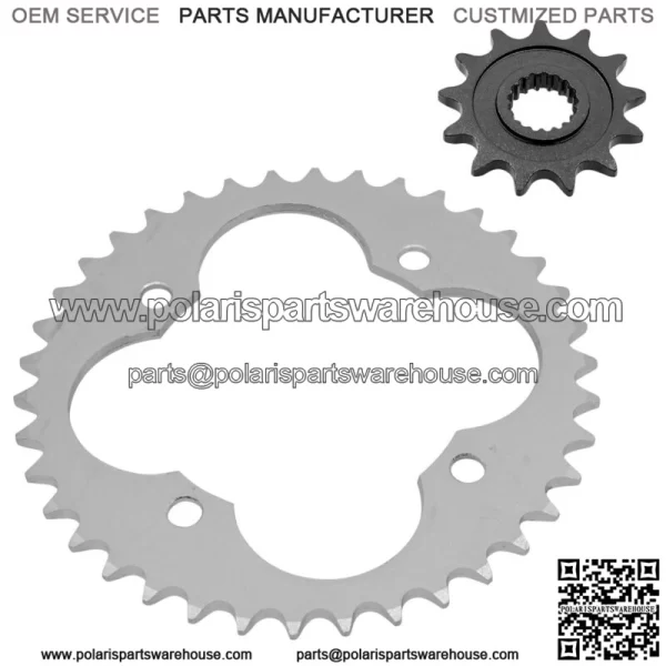 Front & Rear Sprockets Kit for Honda TRX450R TRX450ER 2006-2014 (For: Honda) - Image 5