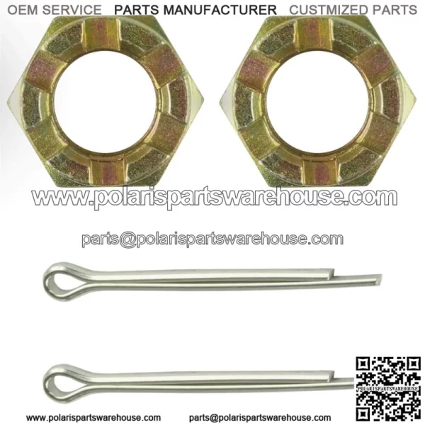 1x Castle Rear Wheel Axle Hub Nut w/ Cotter Pin For Polaris Sportsman 500 HO 11 - Image 4