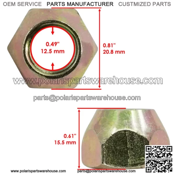 242-50 Wheel Hub Lug Nuts For Toro Exmark Lawn-Boy - Image 2