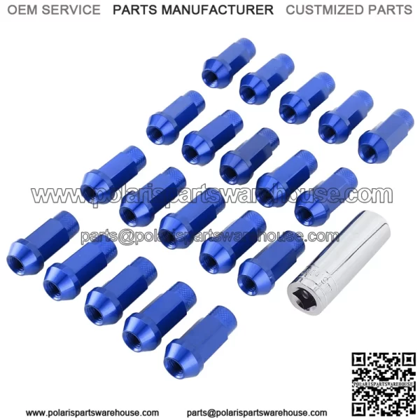 48mm Toyota model 7075 nut opposite side 19mm M12*1.5#blue - Image 3