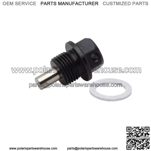 Car Parts M14 x1.5mm Magnetic Engine Oil Drain Plug Nut Screw Bolt Sump Black (For: Ford F-150)