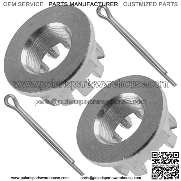 Set of 2 Rear Axle Nuts W/Pin For Honda TRX450S TRX450ES Foreman 450 1998-2001 (For: Honda) - Image 4